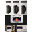 68"Black Electronic Suspended Simulated Flame Electric Fireplace Heater-118373429