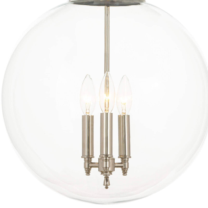 Globe Pendant, Polished Nickel
