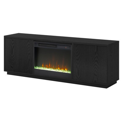 Raydan Rectangular TV Stand with 26" Crystal Fireplace for TV's up to 75"