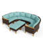 Ensemble de conversation modulaire d'extérieur en osier avec coussins Shutesbury-1234567988