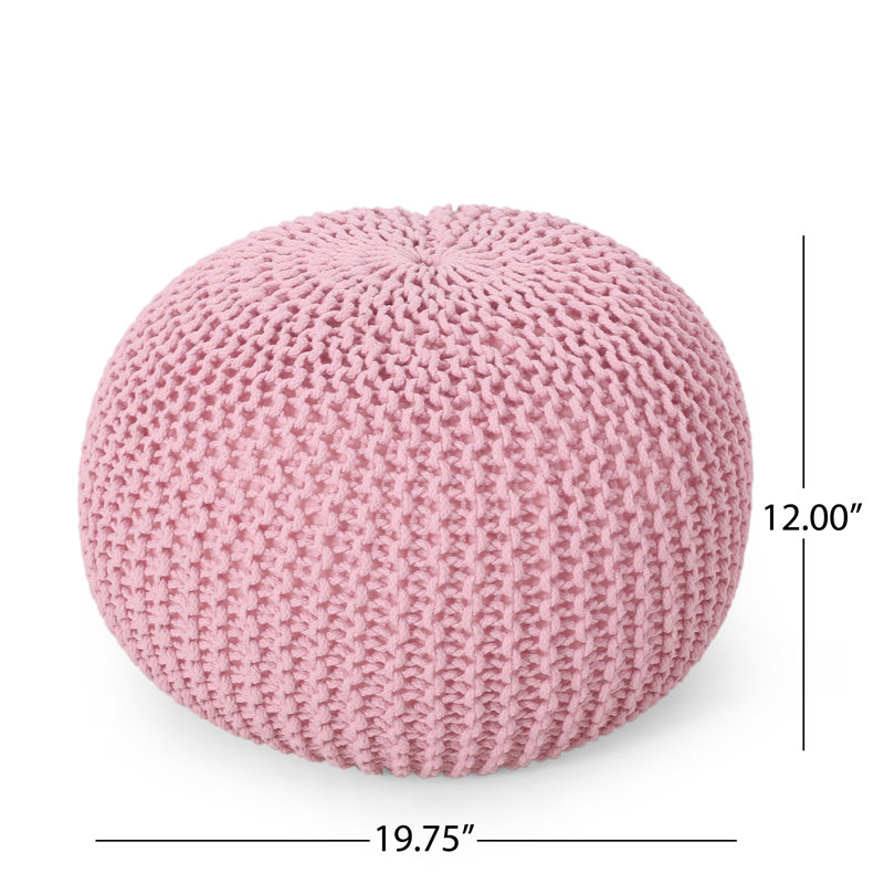 Moorer Upholstered Pouf, Pink