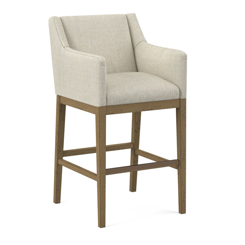 Upholstered Stool, 61364-88, Pecan