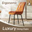Tufted Velvet Dining Chair with Curved Back and Metal Legs, Set of 2-913357431