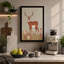 Meadow Deer Mid-Century - Wrapped Canvas-888827022-888827025