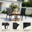 Chaises de patio empilables toutes saisons, tissu en textilène durable avec accoudoirs, structure en métal robuste, chaises de salle à manger d'extérieur à séchage rapide ergonomiques pour la cour et la piscine (noir, 8 pièces)-126637972-109080134