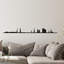 Accessoire mural décoratif en métal, finition noire, 47,2 po x 0,6 po x 4,3 po | 100% métal, épaisseur: 0,06 pouce | Fixation murale facile avec pièce arrière | Décoration élégante pour le salon, le bureau et plus encore