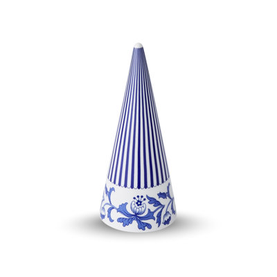 Spode - Topiaire bleu en forme de cône italien bleu - 8 pouces - bleu blanc