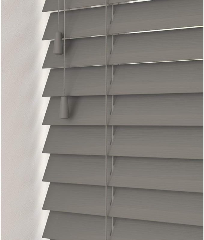 Room Darkening Horizontal/Venetian blind, Smooth Grey, 40cmW x 120cmL
