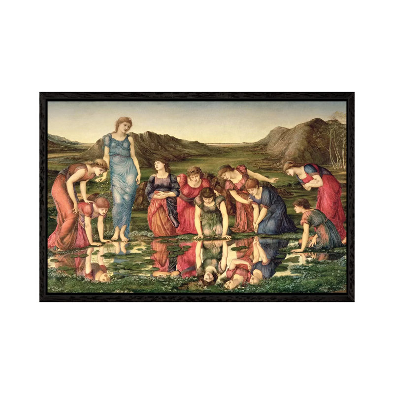The Mirror of Venus, 1870-76 1 Piece Painting on Canvas, 66.04cm H x 101.6cm W x 3.81cm D, Black Framed