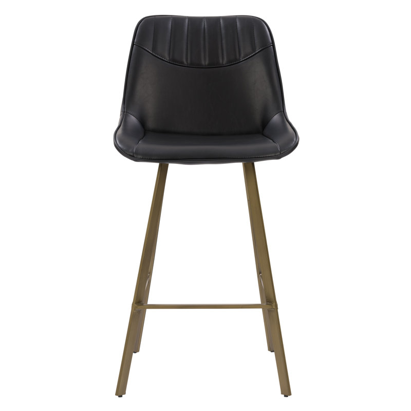 Upholstered Counter Stool, Black