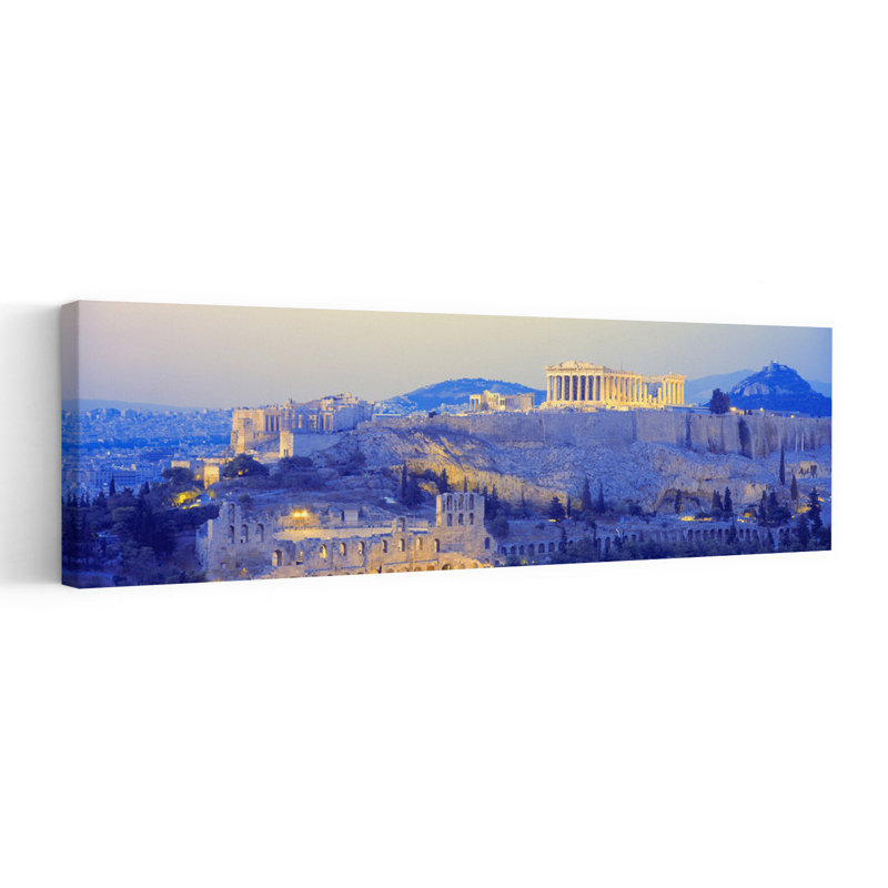 Acropole, Athènes, Grèce, architecture contemporaine, art mural, H 12 po x l 36 po
