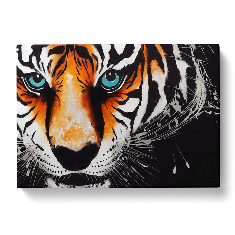 Painted Tiger - Wrapped Canvas, 35cm H x 50cm W x 3cm D