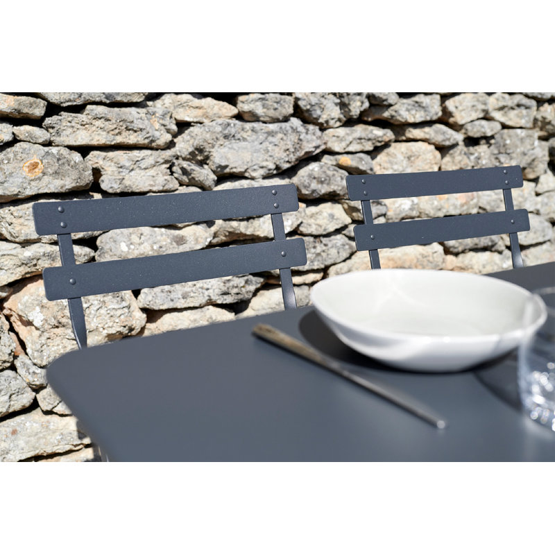Bistro Outdoor Dining Side Chair, Anthracite