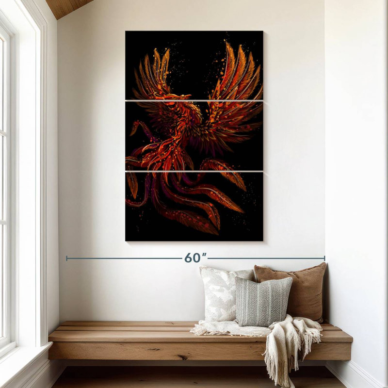 Brampt Mystical Phoenix, 50" H x 32" W