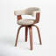 Fauteuil pivotant rembourré en tissu Alamgir-1185628320