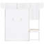 Lit double blanc avec bureau et rangement au-dessus, parfait pour les petits espaces, étagères intégrées de conception pratique et peu encombrantes, chambres d'amis idéales, support de matelas confortable-2087617827-2087617826