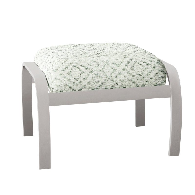 Repose-pieds avec coussin Askar, Queensbury, Gris chaleureux texturé