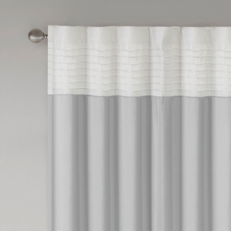 Polyoni Pintuck Curtain Panel(Only 1 Pc Panel)