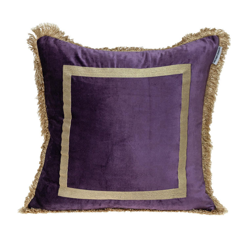 Coussin Boho, Mauve