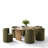 Velvet Upholstered Rolling Dining Chairs with Casters-423499795