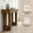 LED Light Console Table with Charging Station, 47.24" Modern Wood Entryway Table with 4 Drawers-324732803