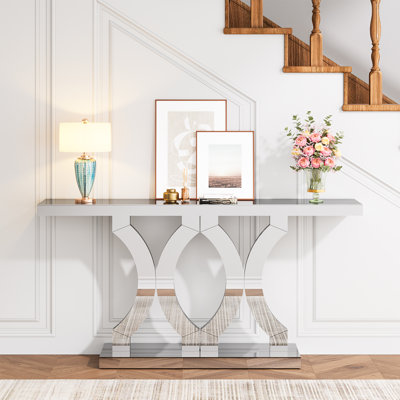 Console de 55,12 po, table de canapé derrière le canapé, longue table d'entrée, console de canapé, console étroite, table de couloir pour le salon de l'entrée
