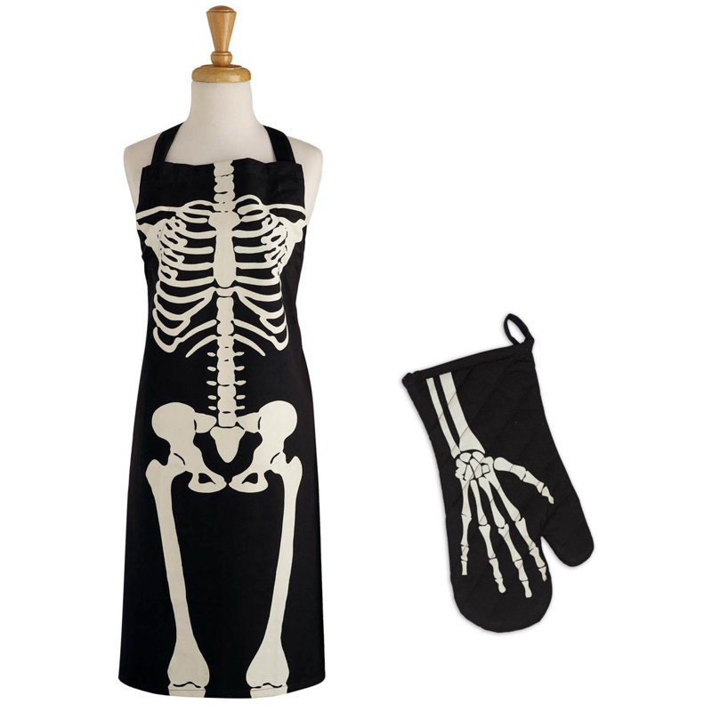 Skeletons Halloween Bib Apron
