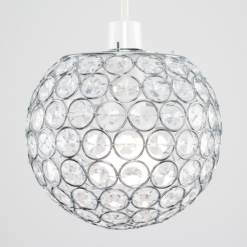 Arrington 18cm H Plastic Round Pendant Shade ( Screw On ) in Clear