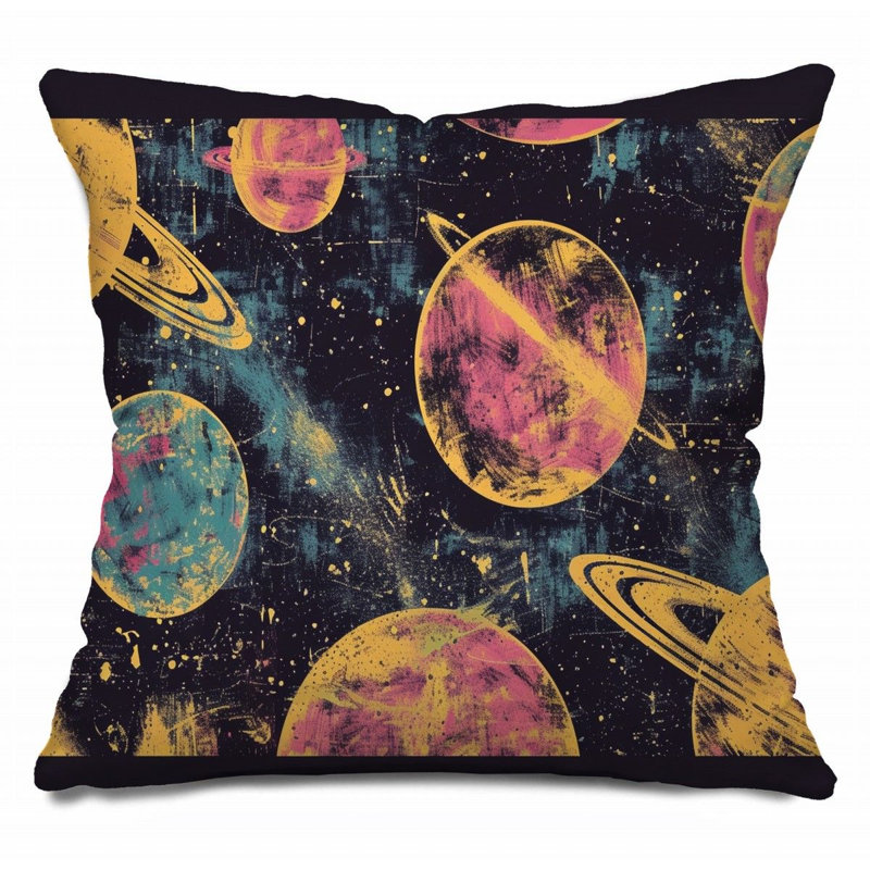 Coussin décoratif Space, sergé de coton Art, H 14 po x l 14 po