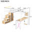 Lit mezzanine en métal blanc avec garde-robe, DEL et bureau intégrés - Maximisez l'espace et la fonctionnalité dans le bureau de votre chambre à coucher, le rangement et l'escalier pour créer un style fonctionnel-1373783252