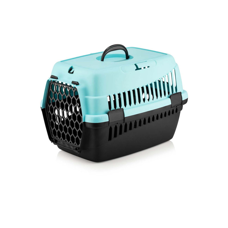 Boîte de transport pour animaux, H 13,78 po x l 19,29 po x P 13,78 po, Turquoise