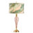 33"H Romance Pink/Green Drum Shade Geometric Glass Table Lamp