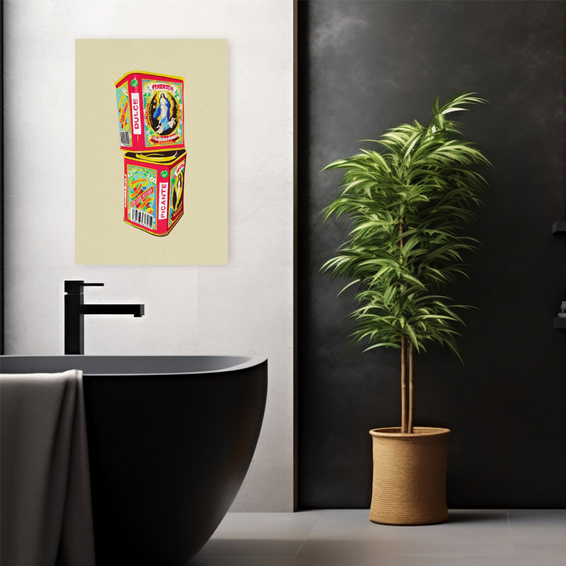 Art contemporain abstrait rétro, H 24 po x l 16 po