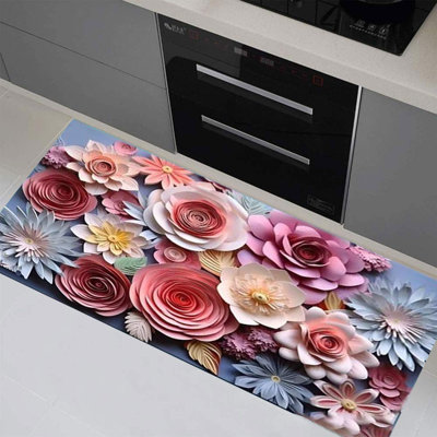 Tapis de bain en terre de diatomées, tapis de salle de bain doux et infroissable antidérapant à séchage rapide pour tapis de porte de cuisine