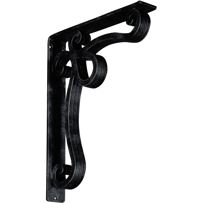Support en fer forgé Orleans, Étain antique, H 15 po x l 2 po x P 12 po