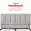 Lit plateforme double en tissu de chambre à coucher, cadre de lit tapissier en tissu avec tête de lit capitonnée-2069473879