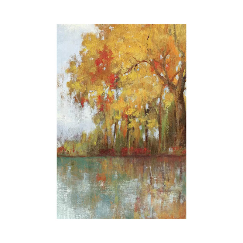 Forest Reflection I by Asia Jensen - Wrapped Canvas Painting, 20.32 cm H x 30.48 cm W