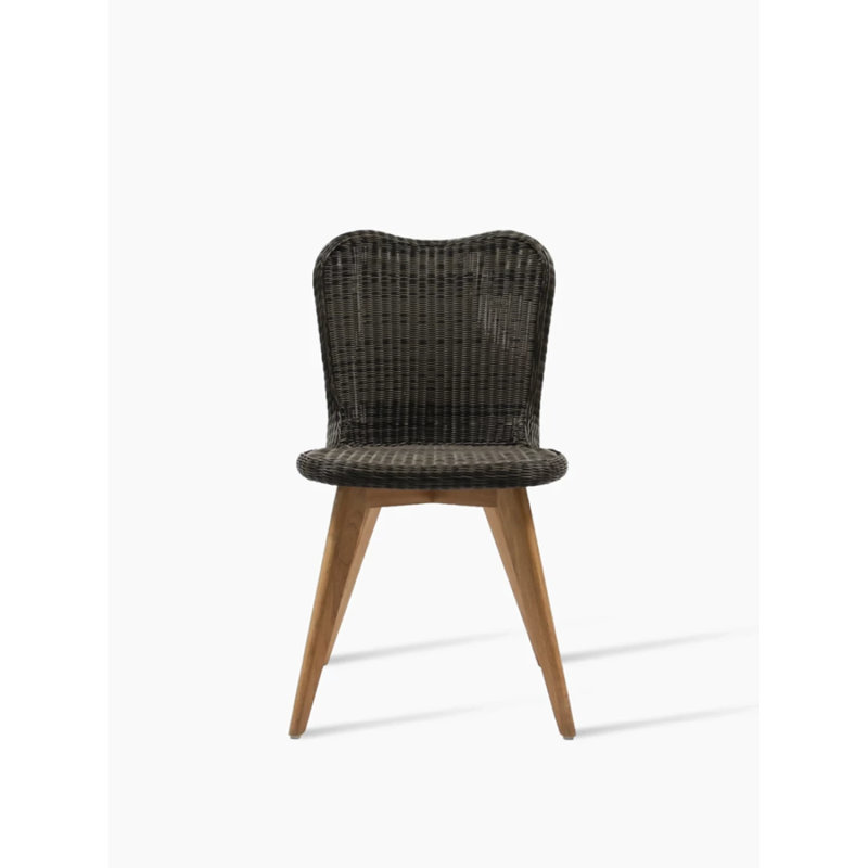 Lena Dining Chair Teak Base Mocca