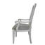 Chaise avec accoudoirs Katia en lin gris clair et blanc vieilli (ensemble de 2)