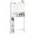 Freestanding Organizer Rack With Adjustable Shelf, Double Doors, Open Shelves, White , Quick Setup For Bathroom Use And Organization Space Saver: To Assemble