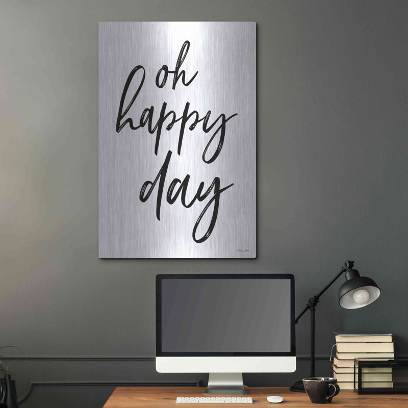 Trinx «Oh Happy Day» par Susan Ball, art mural en métal, H 36 po x l 24 po