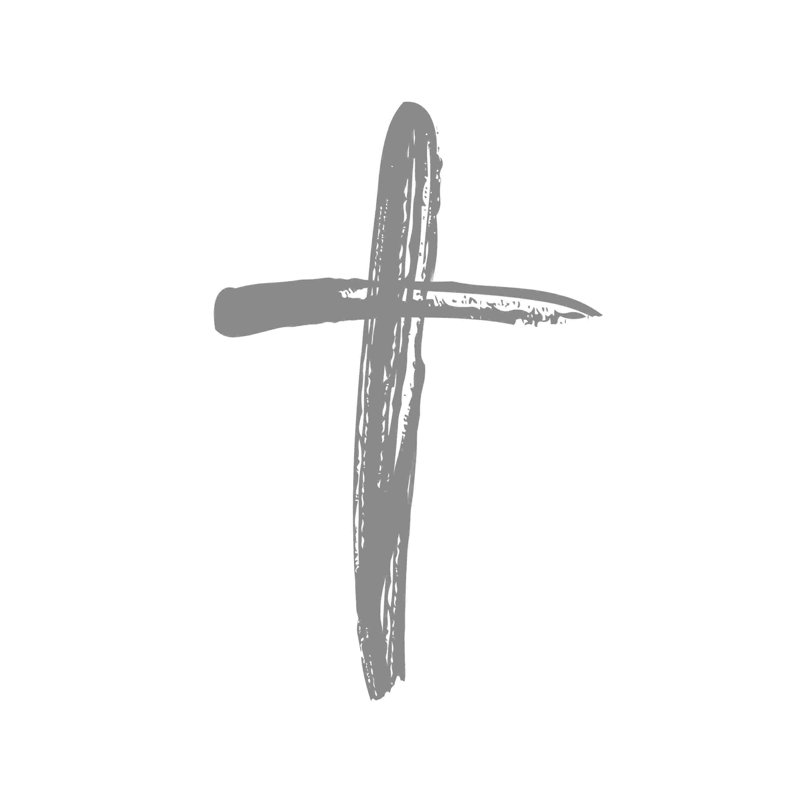 Croix grise, H 12 po x l 12 po