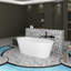 Baignoire de trempage autoportante 63 po. X 29,5 po. 63 po. X 29,5 po.