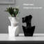Vase en céramique avec boucles d'oreilles