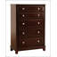 Commode Ashford G9800-CH, finition cappuccino durable et élégante pour les chambres modernes avec tiroirs robustes en queue d'aronde