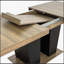 Table de salle à manger extensible pour 4 à 10 personnes, transformateur en bois avec base piédestal double robuste noire, grande table moderne extensible-96621337-96621338