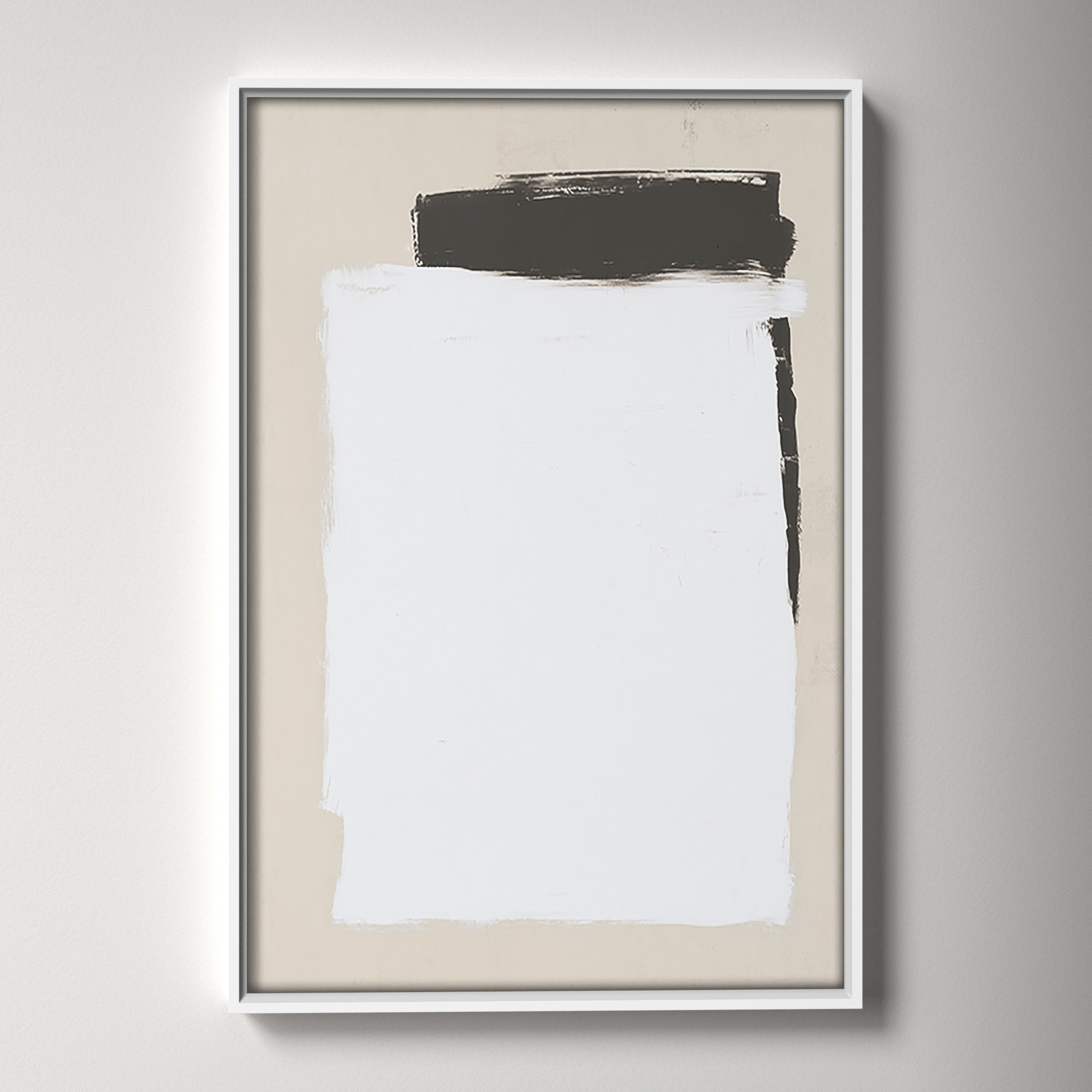 Two Mirrors, Framed Canvas, White, 37.5" H x 25.5" W