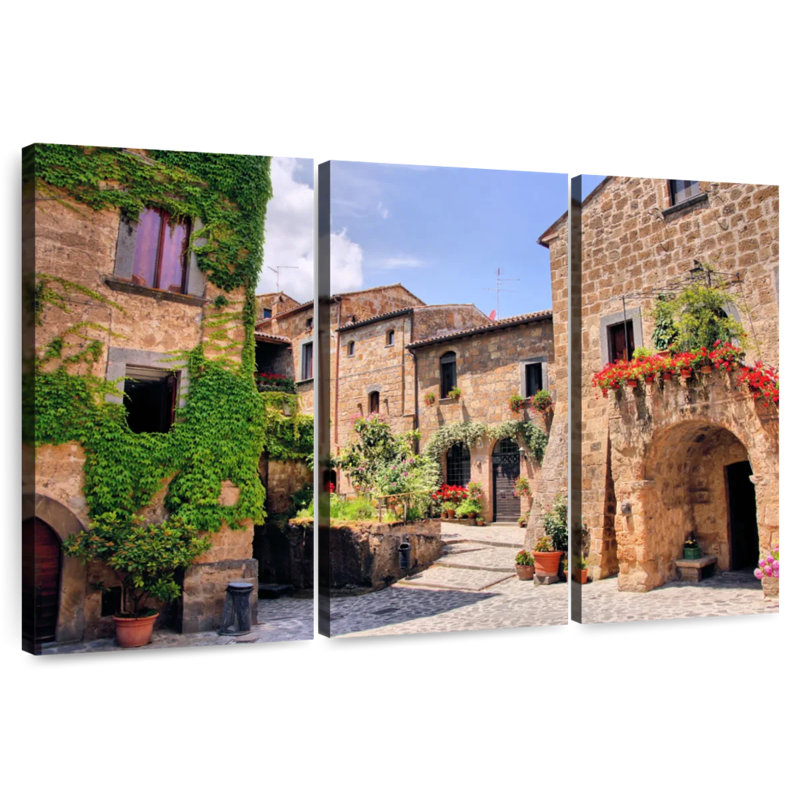 Sebbie, pittoresque ville italienne, H 24 po x l 38 po