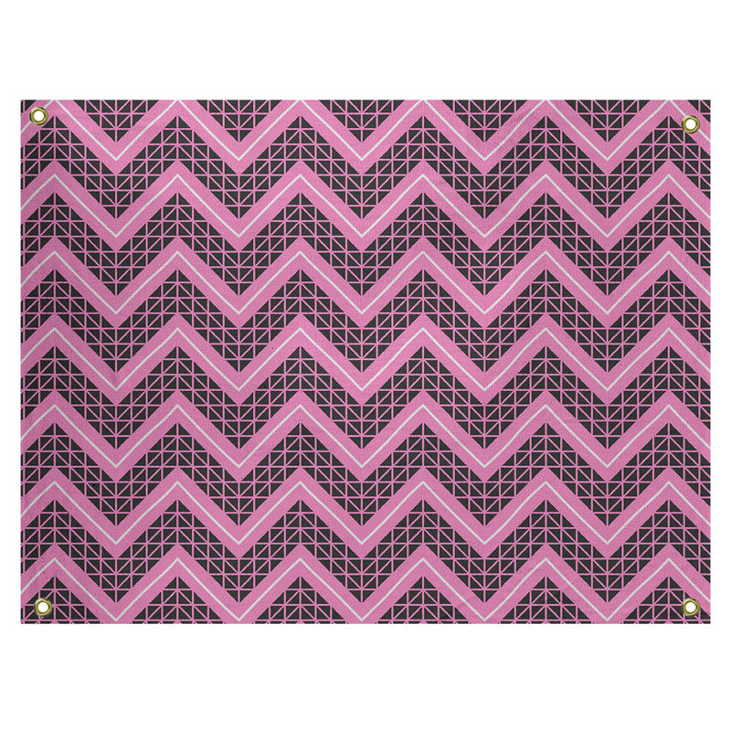 Tapisserie Stephenie, H 59 po x l 80 po, Rose / Noir