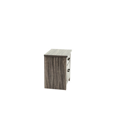 Grey Oak Nightstand, 24X16x24 Inches, Wood Material 24" X 16" 24"H, Alluring